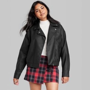 Faux Leather Moto Jacket